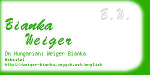 bianka weiger business card